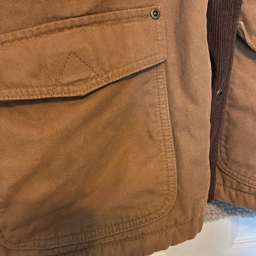 Wrangler Men's Tan Sherpa Lined Barn jacket - Picture 2 of 7
